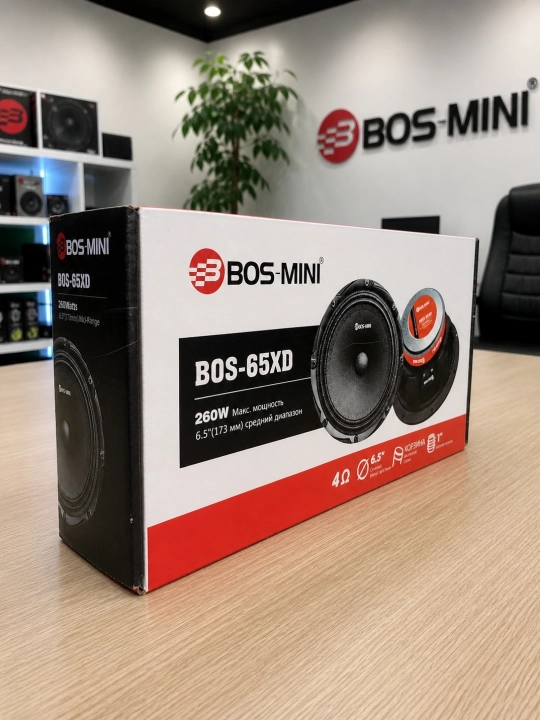 Авто колонка BOS-MINI 16 см 260W, эстрадный динамик мощный звук