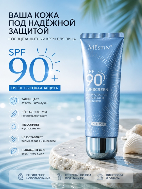 Mestin SPF 60 / SPF 90 quyoshdan himoya kremi,