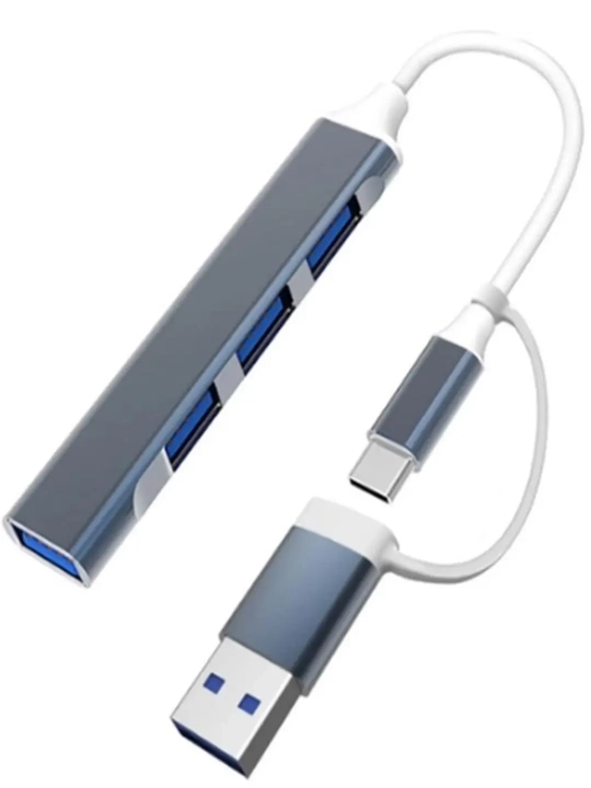 USB HUB 3.0 Type A+C 4 portli, USB hub adapteri