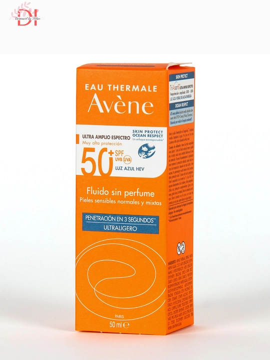 Флюид для лица легкая текстура и высокая защита Avene Fluide Sans Parfum PF50 легкий