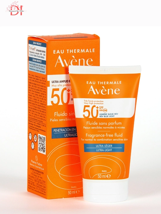 Флюид для лица легкая текстура и высокая защита Avene Fluide Sans Parfum PF50 легкий