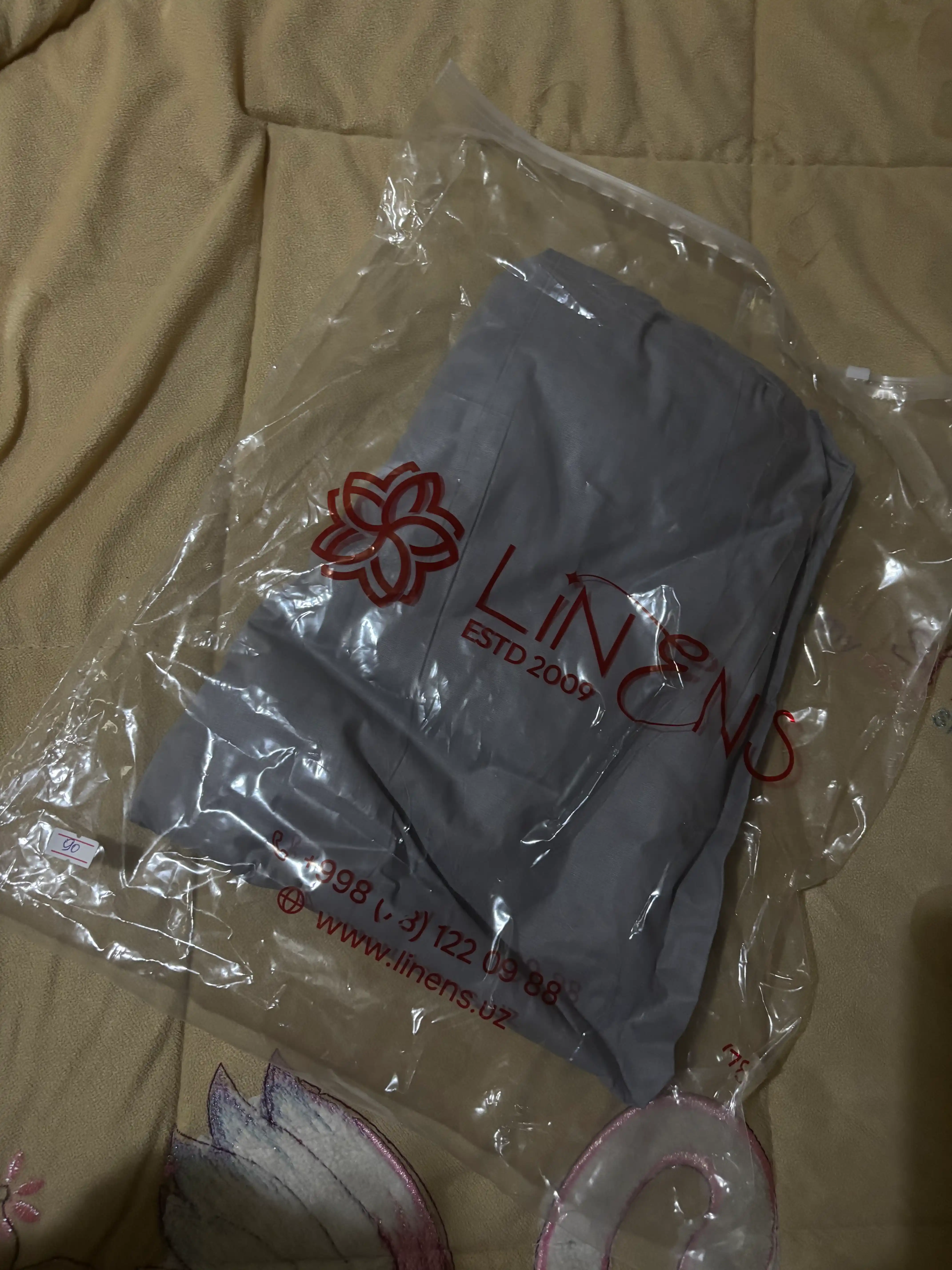 Простыня на резинке Linens 180×200×25 см, ранфорс 100% хлопок, серый, Германия 