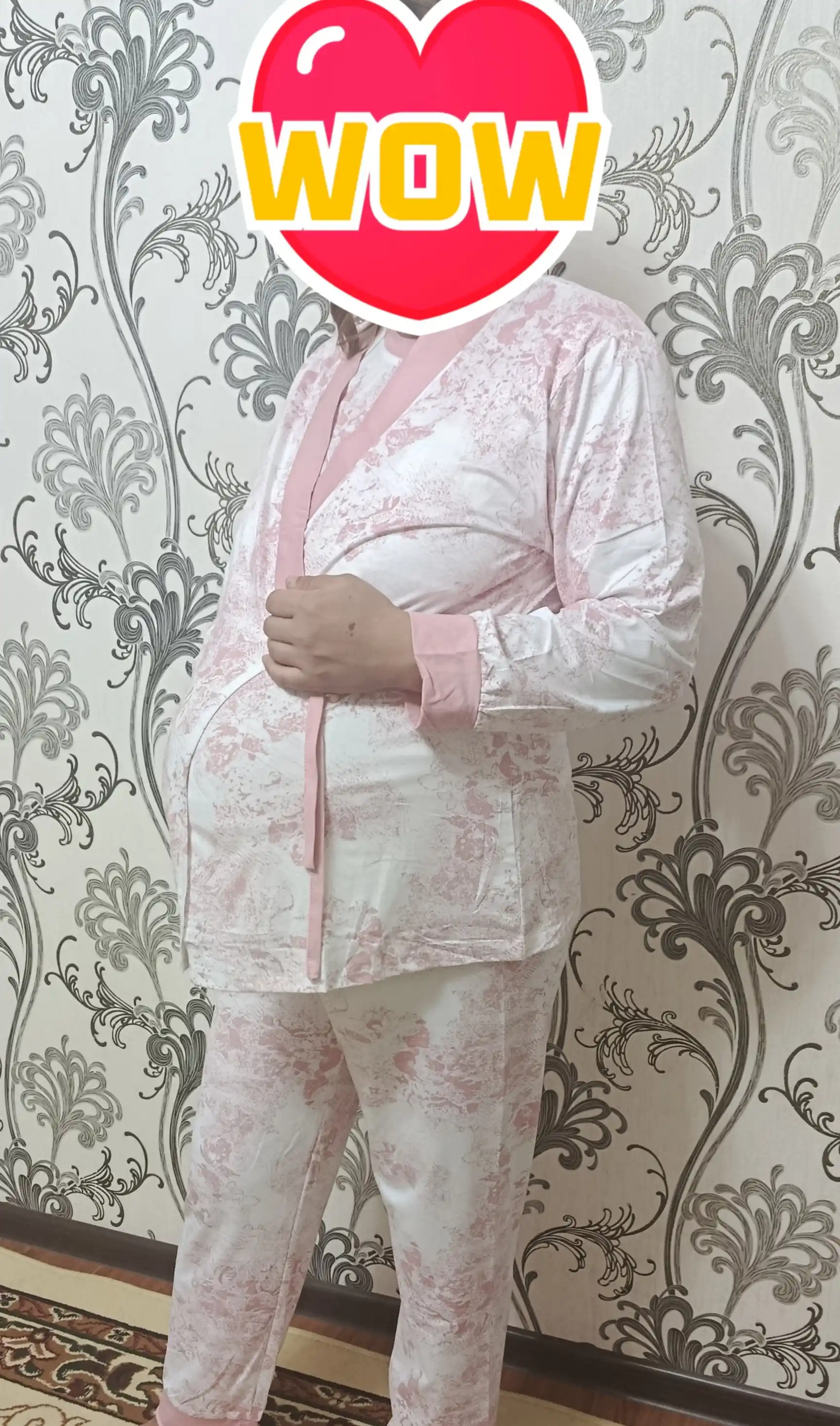 Пижама для беременных, пижама для кормящих мам, халат, туника, штаны