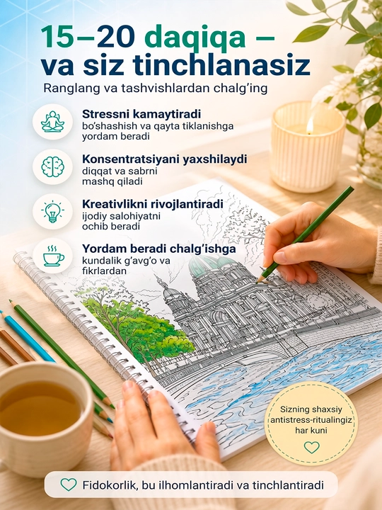 Antistress bo‘yash kitobi, Berlin arxitekturasi, 20 sahifa ijod uchun