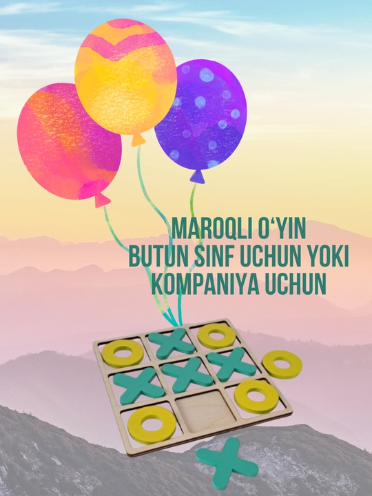 Krestik-nolik stol o'yini, yog'ochdan yasalgan bolalar o'yinchoqlari, boshqotirma
