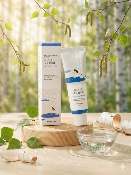 Quyoshdan himoyalovchi namlovchi krem Round Lab Birch Juice SPF50+ PA++++ 50 ml