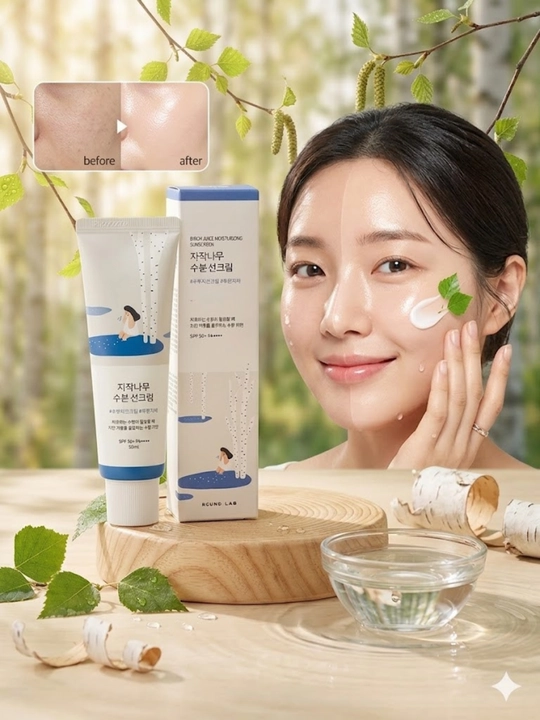 Солнцезащитный увлажняющий крем Round Lab Birch Juice SPF50+ PA++++ 50 мл - 