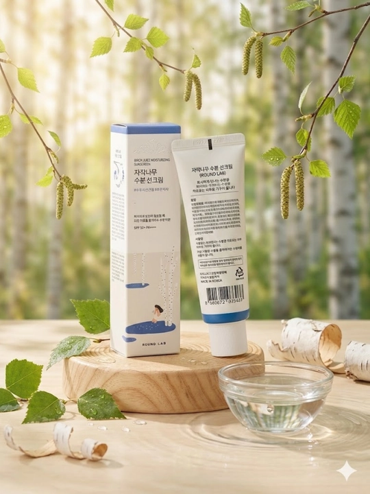 Quyoshdan himoyalovchi namlovchi krem Round Lab Birch Juice SPF50+ PA++++ 50 ml