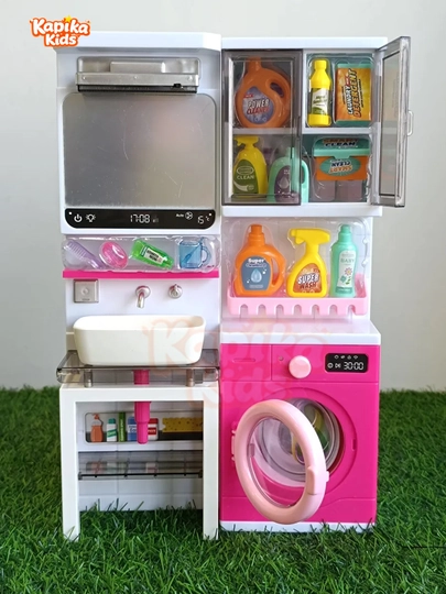 Игровой набор для детей ванная комната Home Toilet Shower Room Set 3+ — KAPIKA-HOME-БАГРОВ