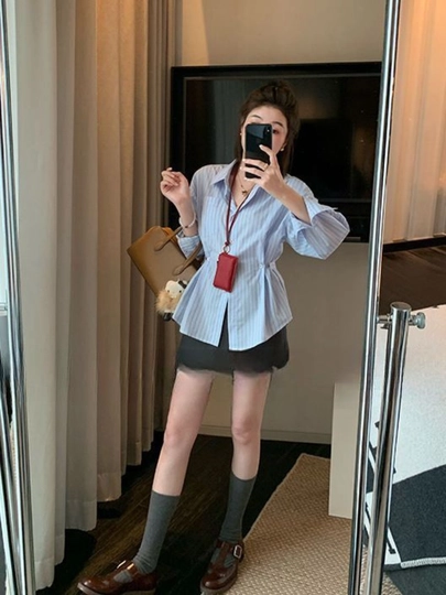 Женская клетчатая рубашка oversize