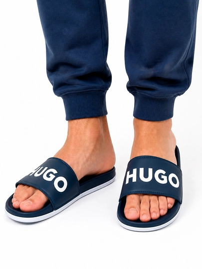 Мужские повседневные шлёпанцы HUGO BOSS — ABBI-HUGGI-ТЕМНСИН-43