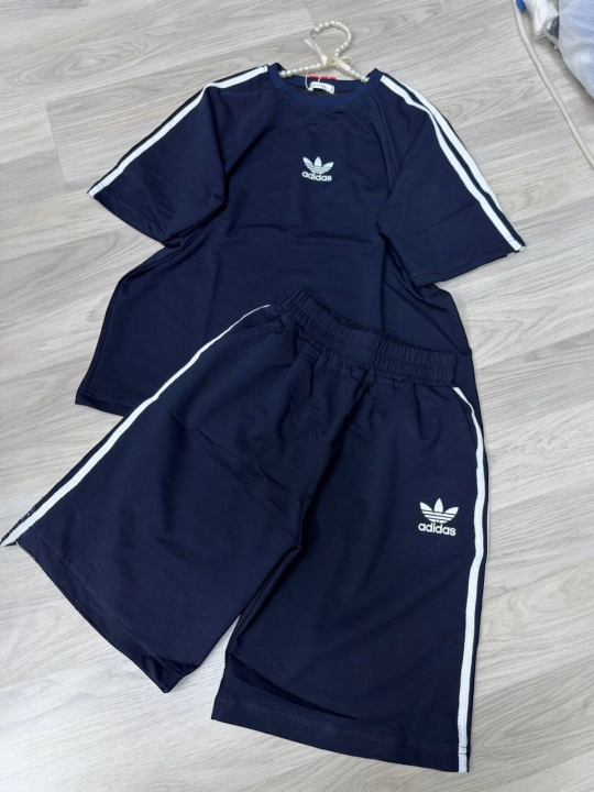 Ayollar uchun sport kostyum (futbolka + short), oversize, yozgi, qulay RAZMER STANDART - 
