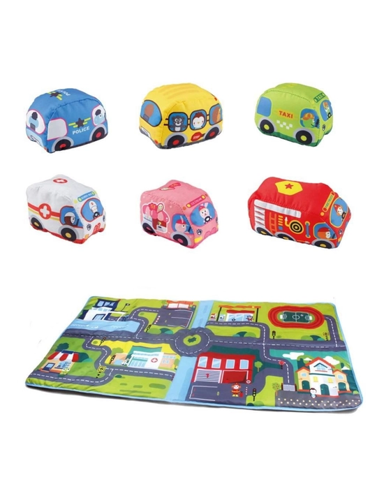 Игровой коврик для детей автопарковка микро город 80x158 см