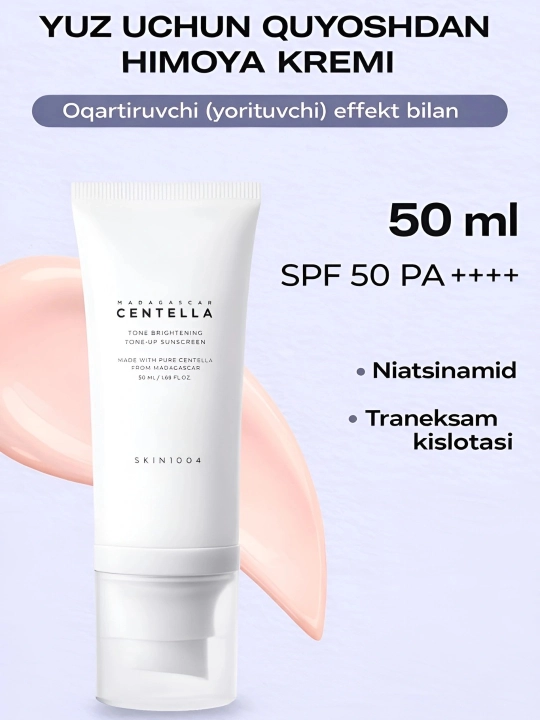 Quyoshdan krem SKIN1004 Madagascar Centella Hyalu-Cica Water-Fit SPF50/PA++++, 50 ml