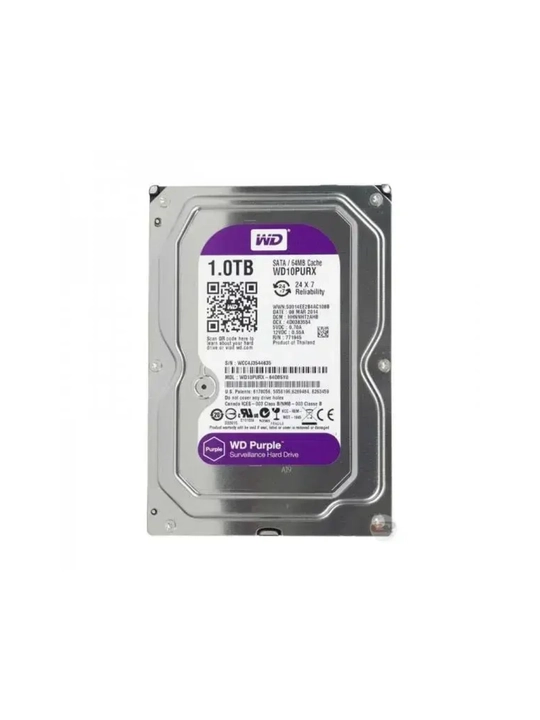 Qattiq disk HDD - Disk - 1 TB, Western Digital, Purple WD10PURX-78, SATA 3.5" - 