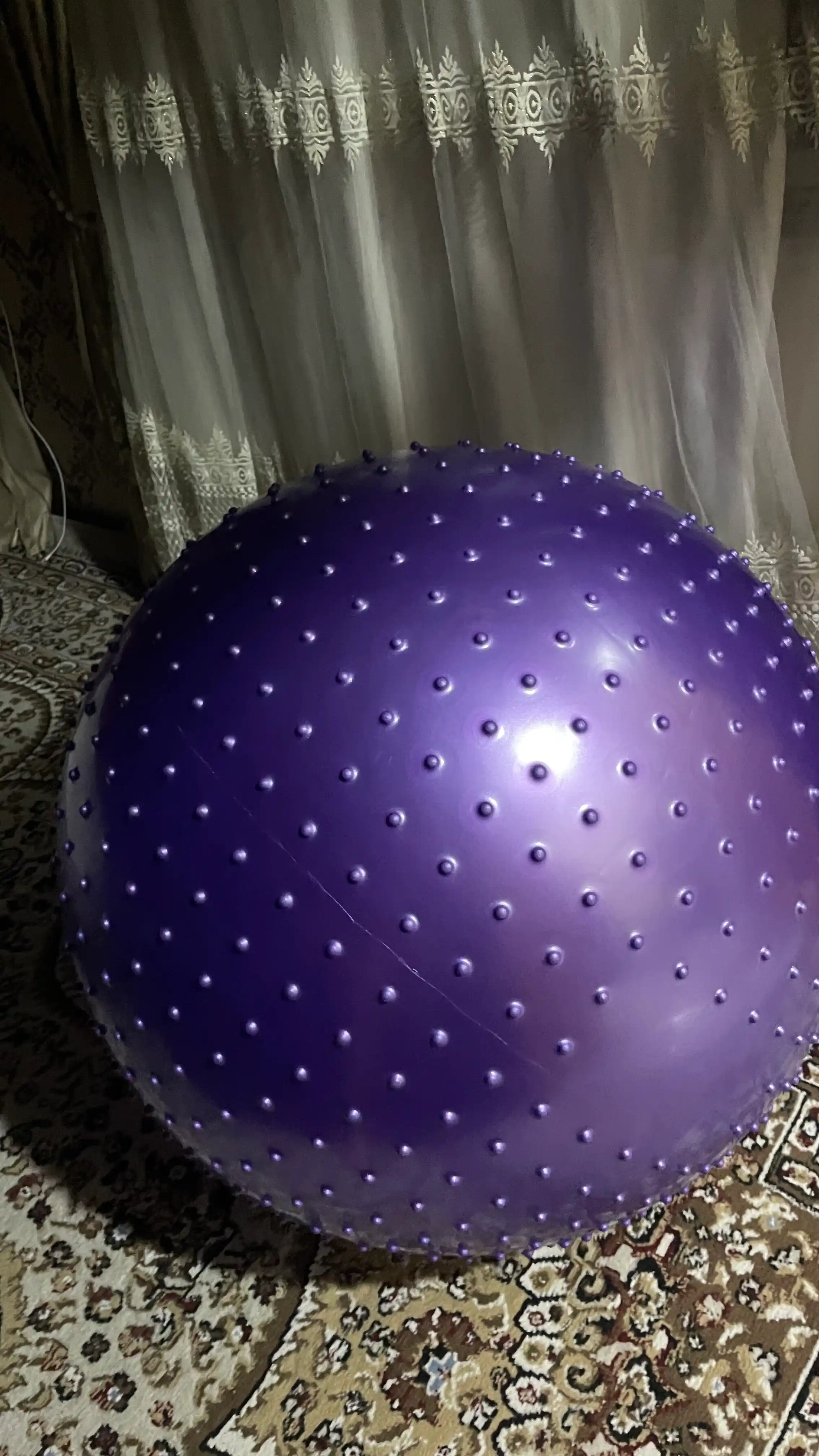 Мяч для фитнеса и йоги с шипами, Fitball, с насосом, 75-85-95 см