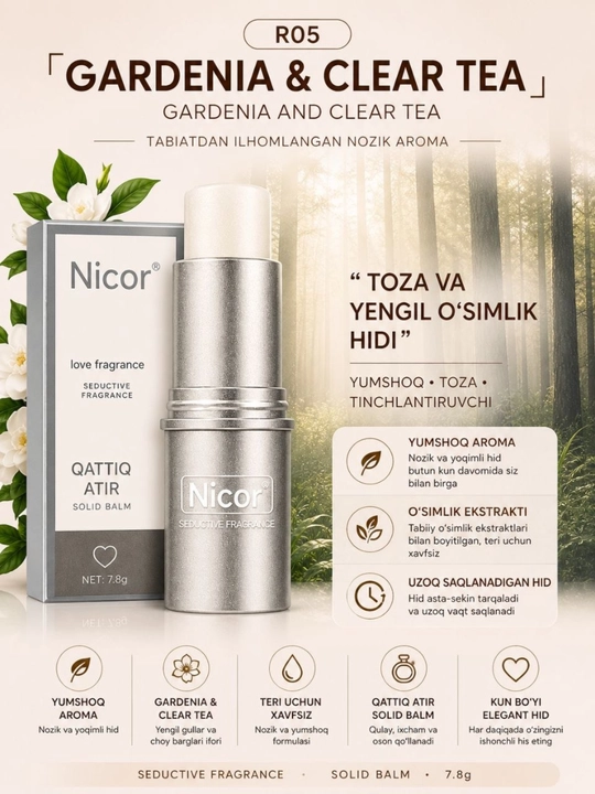 Сухие духи Nicor ​​в стике, феромонные духи, для женщин и мужчин 