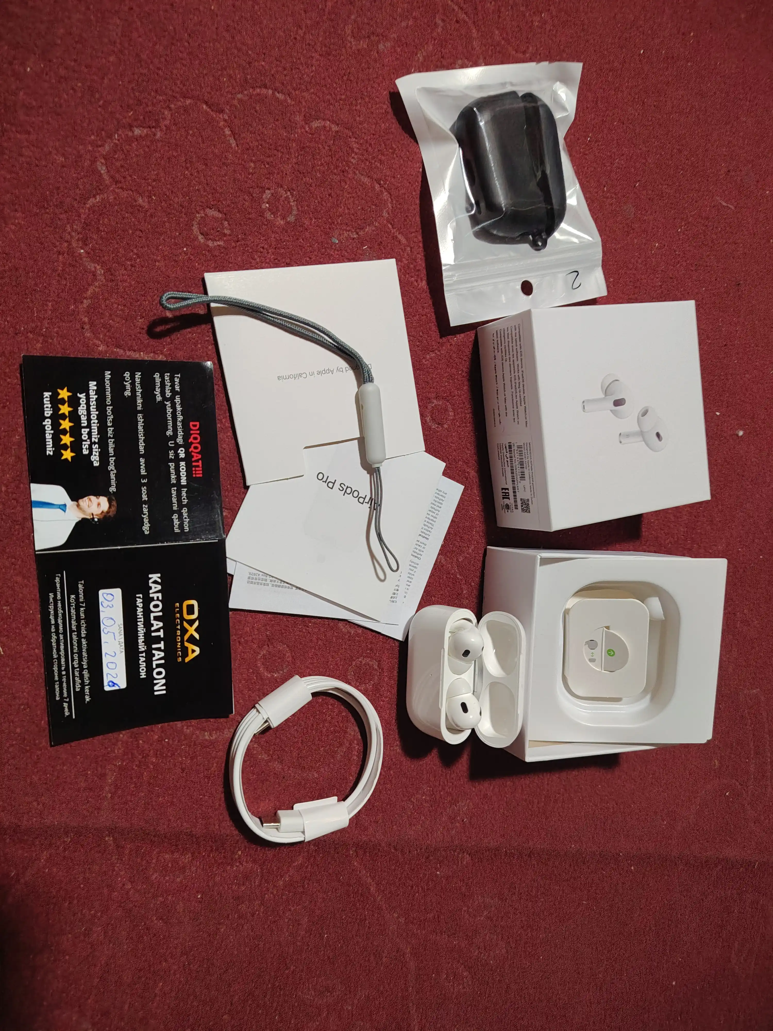 IPhone va Android uchun Bluetooth sensorli Pods Pro 2 simsiz quloqchinlari