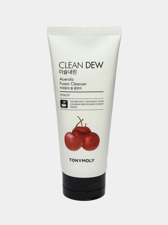Пенка для умывания TONYMOLY Clean Dew очищает кожу лица, способствует осветлению кожи - 