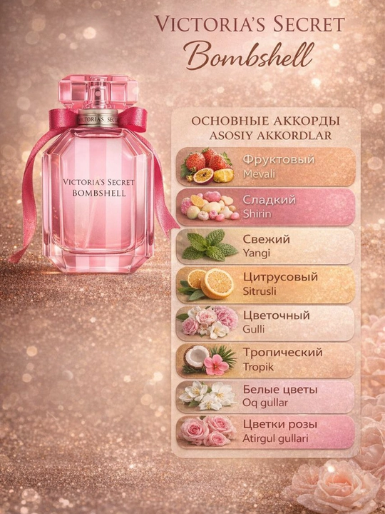Victoria’s Secret Bombshell — женский парфюм, стойкость 5–8 часов