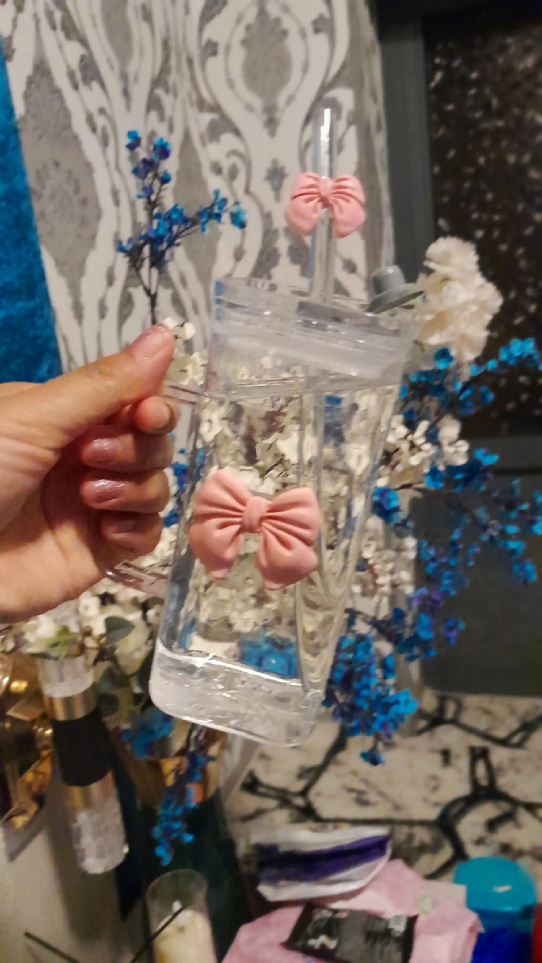 Trubochkali stakan, bantikli stakan, shisha stakan tubochka bilan, Buterfly 400, 500 ml
