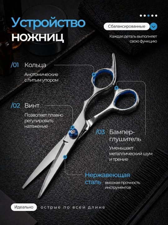 Ножницы для стрижки волос, профессиональный парикмахерский комплект для филировки