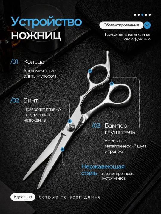 Ножницы для стрижки волос, профессиональный парикмахерский комплект для филировки