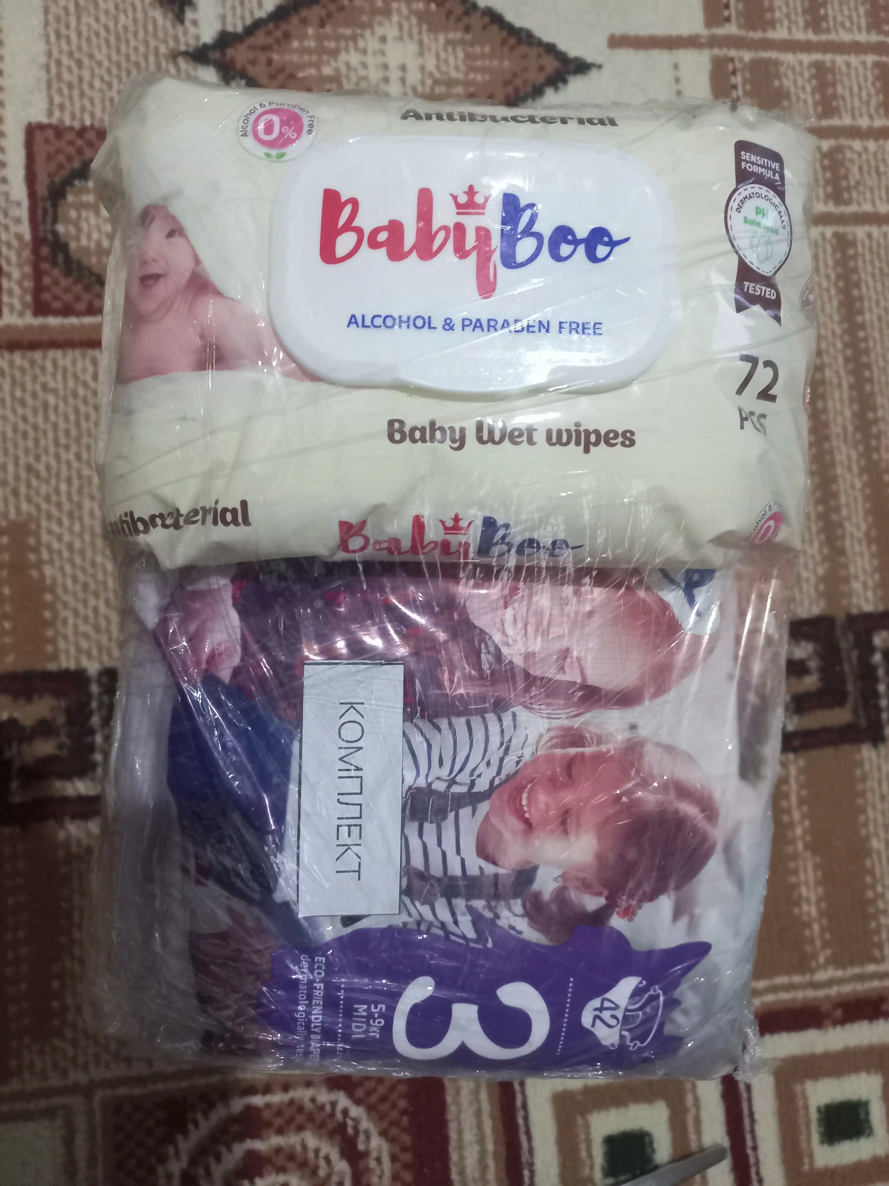 Детские подгузники BabyBoo UltraSoft №3, 5-9 кг, 42 шт