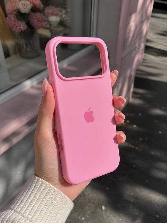 IPhone 13-17, Pro, Pro Max uchun silikon g‘ilof, chang yig‘maydi, oson tozalanadi