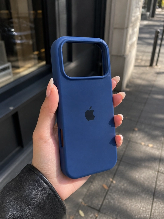 IPhone 13-17, Pro, Pro Max uchun silikon g‘ilof, chang yig‘maydi, oson tozalanadi