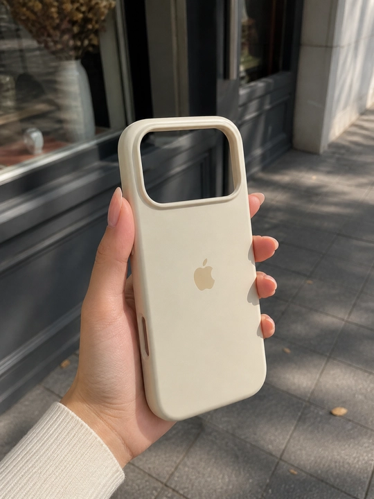 IPhone 13-17, Pro, Pro Max uchun silikon g‘ilof, chang yig‘maydi, oson tozalanadi