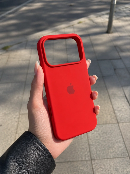 IPhone 13-17, Pro, Pro Max uchun silikon g‘ilof, chang yig‘maydi, oson tozalanadi