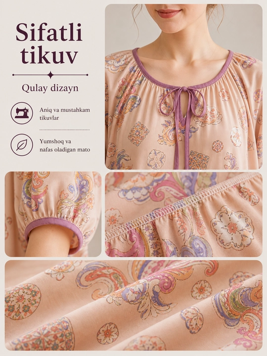 Женское платье летнее, домашнее, свободное, штапель платье oversize