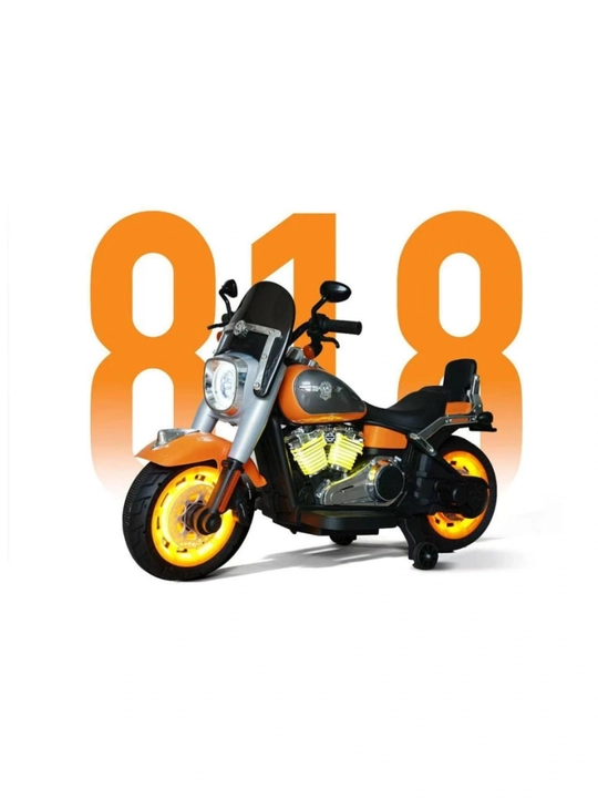 Bolalar uchun ikki g'ildirakli, ikki o'rindiqli, yon g'ildiraklari bilan elektromototsikl