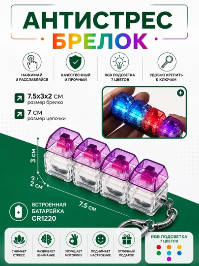 Антистрессовая клавиатура-брелок — это современный гаджет, помогающий сосредоточиться — IGRUSIK-BRKLAV-АМЕТИС