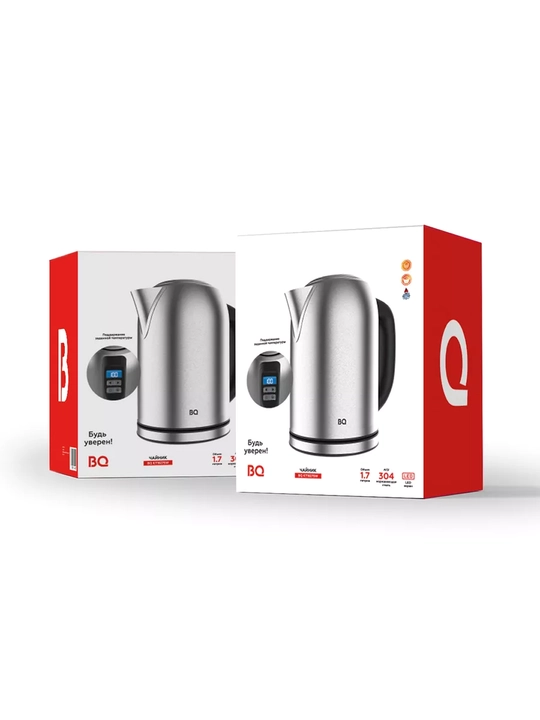 BQ KT1827SW 1,7 litrli, 2200 Vt quvvatli, 13 rejimli metall elektr choynak