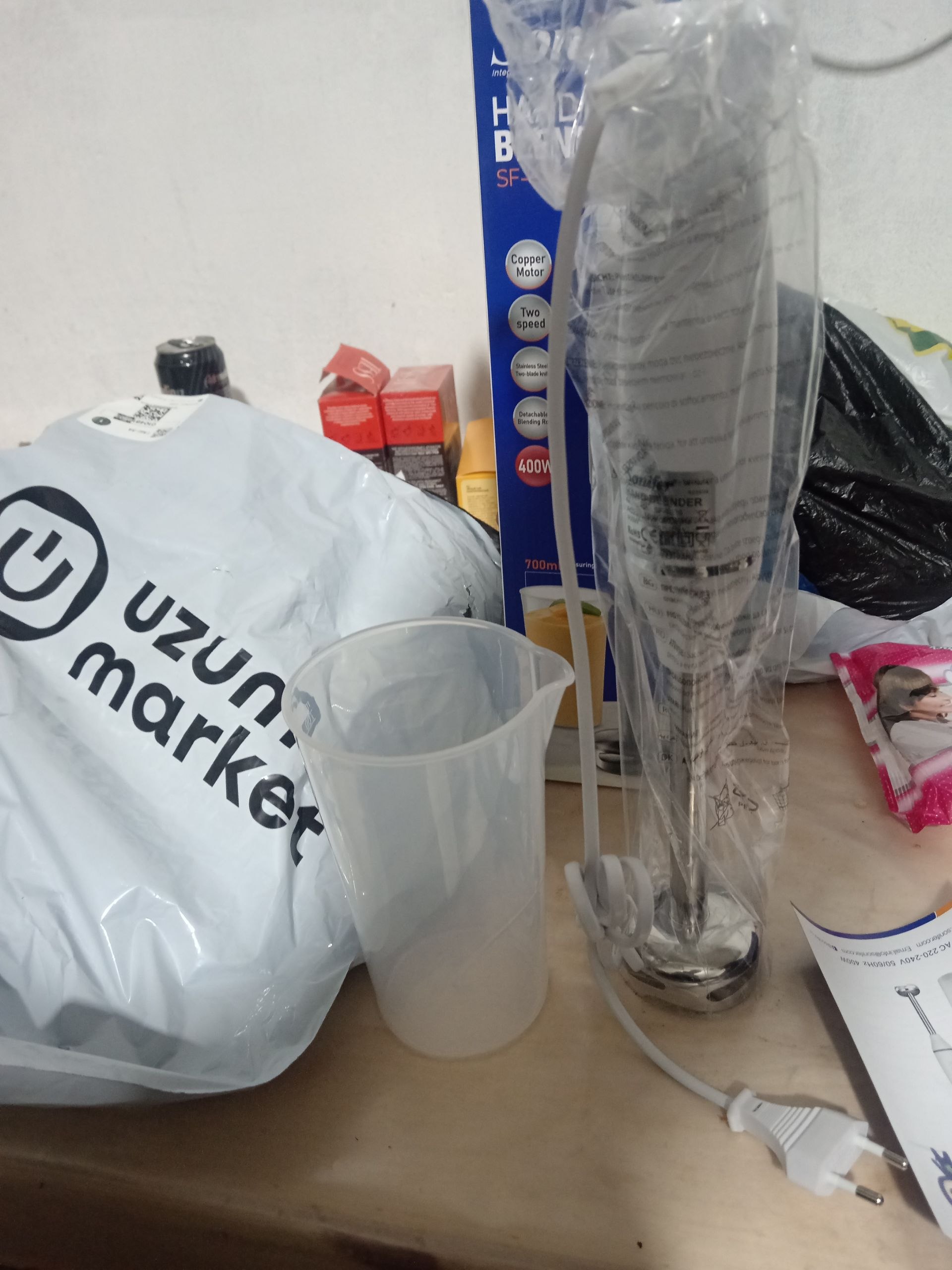 Sonifer botiriladigan blender, 200 W, zanglamaydigan po‘lat pichoqli