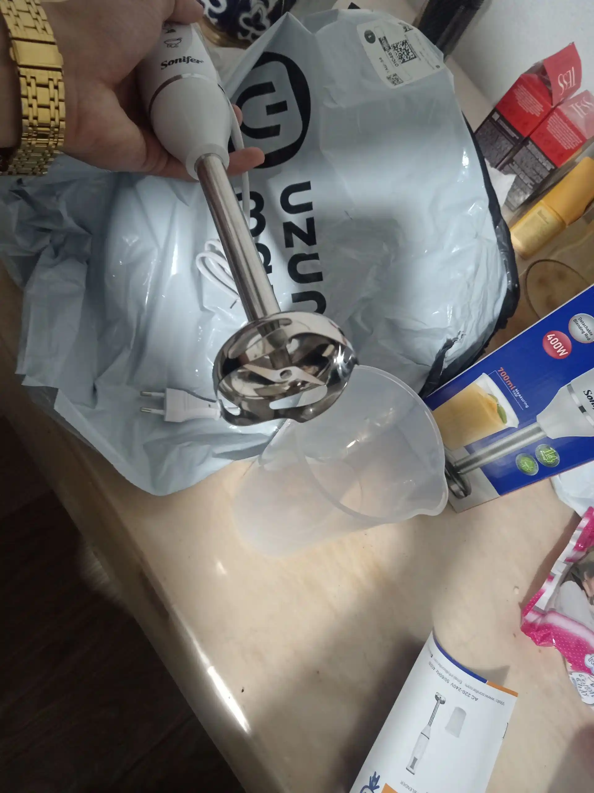 Sonifer botiriladigan blender, 200 W, zanglamaydigan po‘lat pichoqli