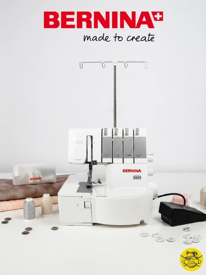 Overlok Bernina L450, 16 hil chok, 4-ipli, LED yoritish, differensial averlog - 