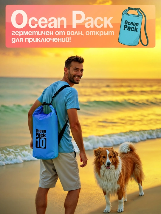 Oceanpak suv o'tkazmaydigan sumkasi: suv bo'yida dam olish va sayohatlar uchun, 5, 10, 15 litr
