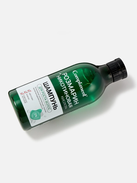Soch o‘sishi uchun shampun Compliment, rozmarin va nikotin kislotasi bilan, 400 ml