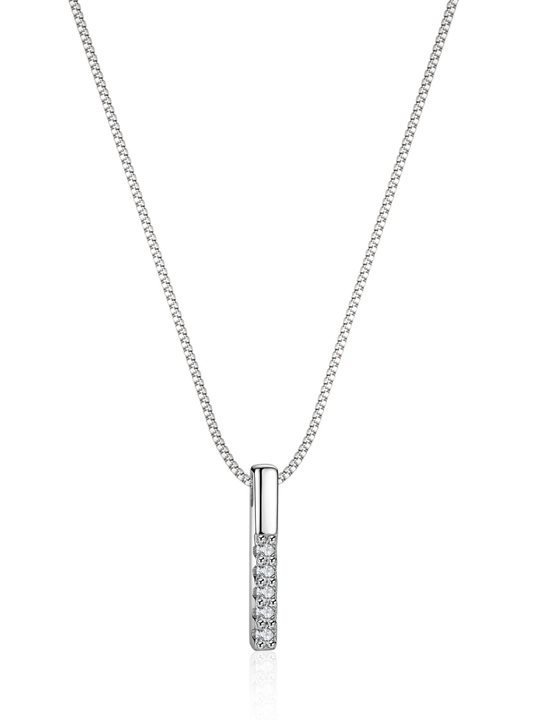 Ayollar uchun moissanite toshli 925 probali kumush zanjir