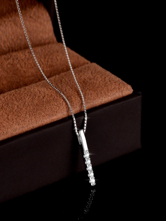 Ayollar uchun moissanite toshli 925 probali kumush zanjir