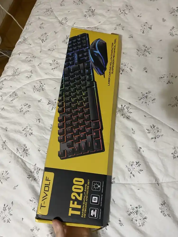 Игровая клавиатура и мышь T-wolf TF200, TF270, с RGB-подсветкой