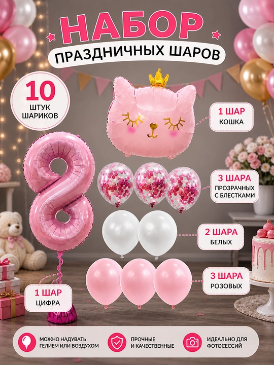 Набор воздушных шаров, украшение и декор для вашегопразника. Воздушные шары