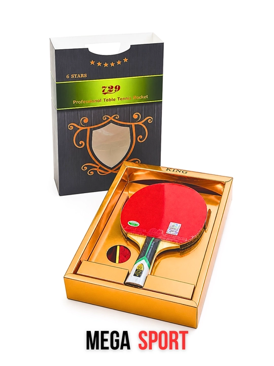 729 KING Professional Ping Pong - stol tennis Raketka to‘plami, chexol bilan