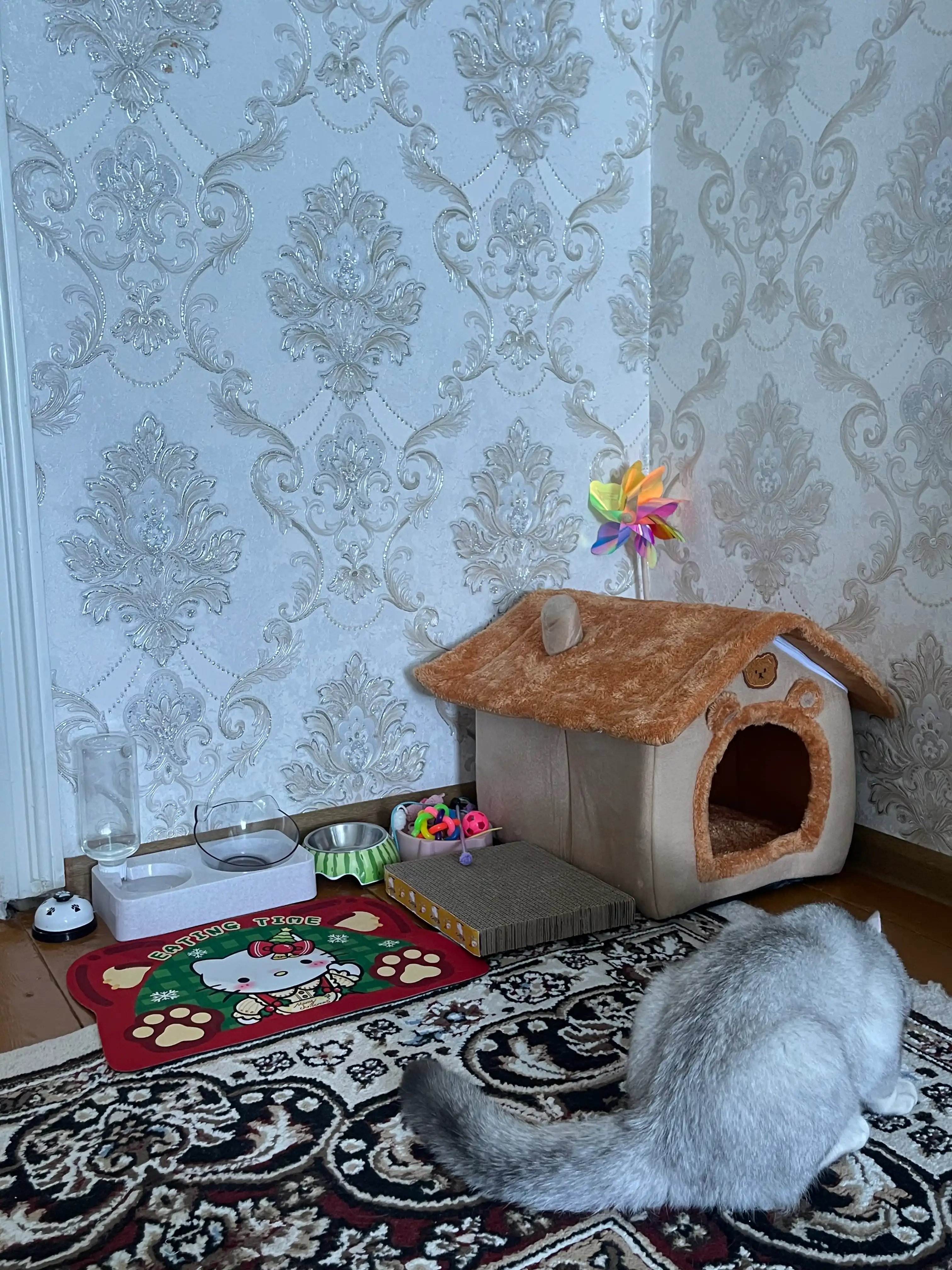 Домик лежанка с подушкой для кошек и собак, мягкий складной дом с подушкой, переноска