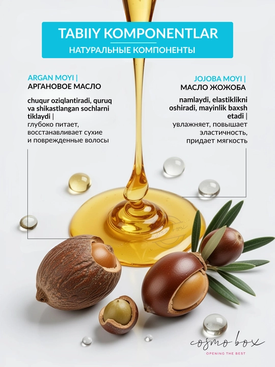 ROYALLINES soch uchun yuvilmaydigan konditsioner, namlash va parvarish, 236 ml