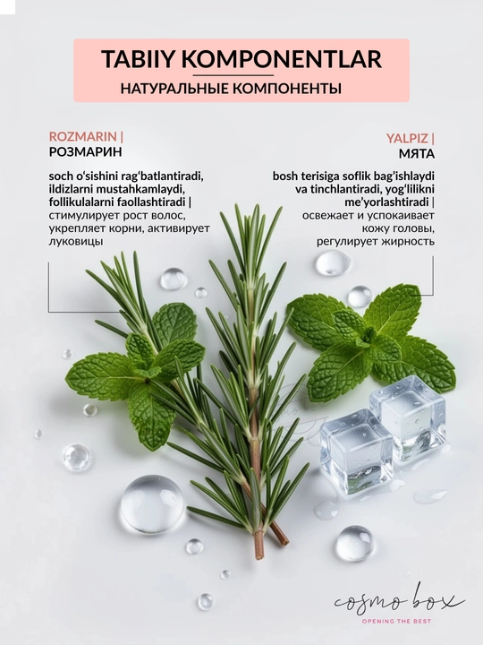 ROYALLINES soch uchun yuvilmaydigan konditsioner, namlash va parvarish, 236 ml