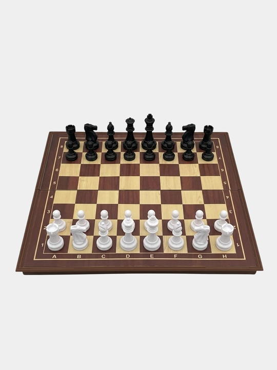 Набор 2 в 1 шахматы и шашки в пластиковом контейнере размер доски 38 x 38 см и 33 x 33см